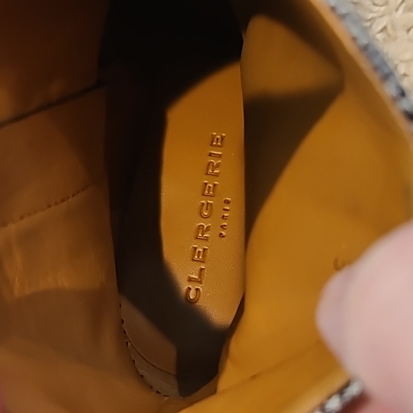 New without tags Clergerie Paris Belent Platform Boot sz 8 Gray Houndstooth - Picture 10 of 10